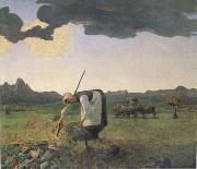 Giovanni Segantini The Hay Harvest (mk09) Sweden oil painting artist
